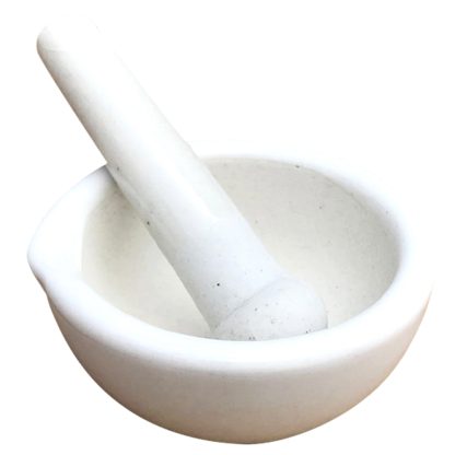 White Granite Mortar & Pestle Set - Image 4