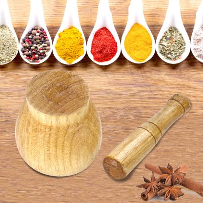 Wooden Spice Grinding Set - Image 3